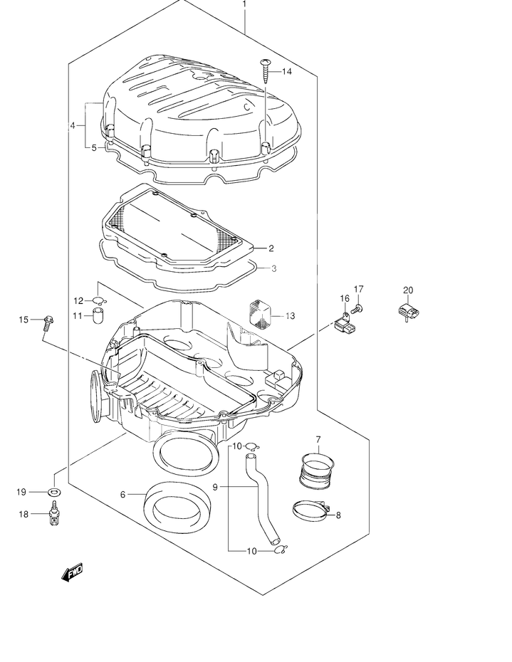FILTRE A AIR POUR GSX R 1000GSX R1000 K3 2003