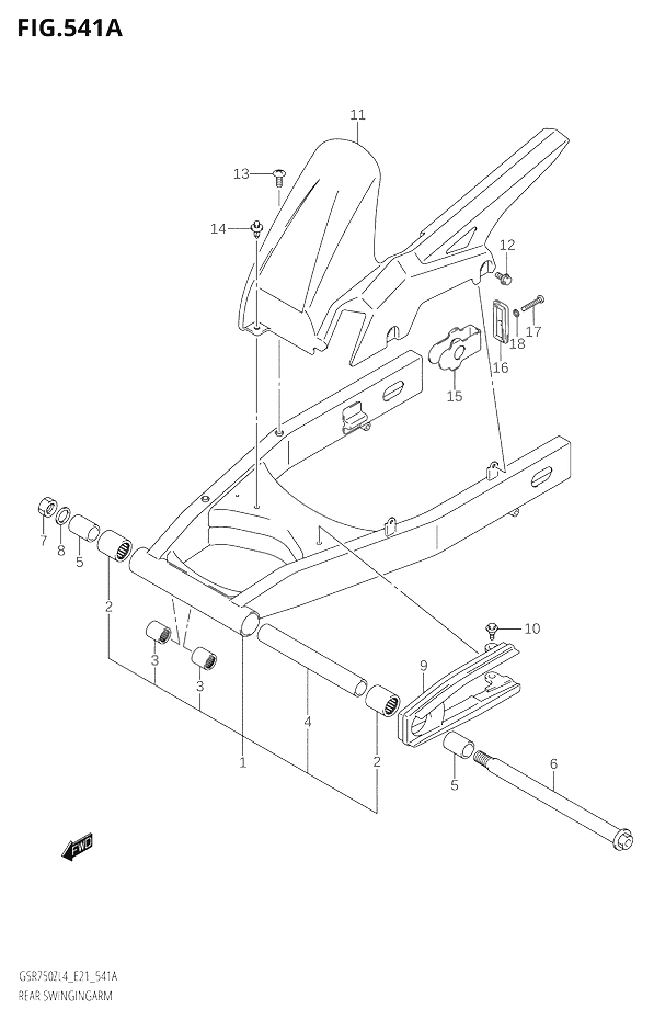 BRAS OSCILLANT POUR GSR 750GSR750ZA L4 2014
