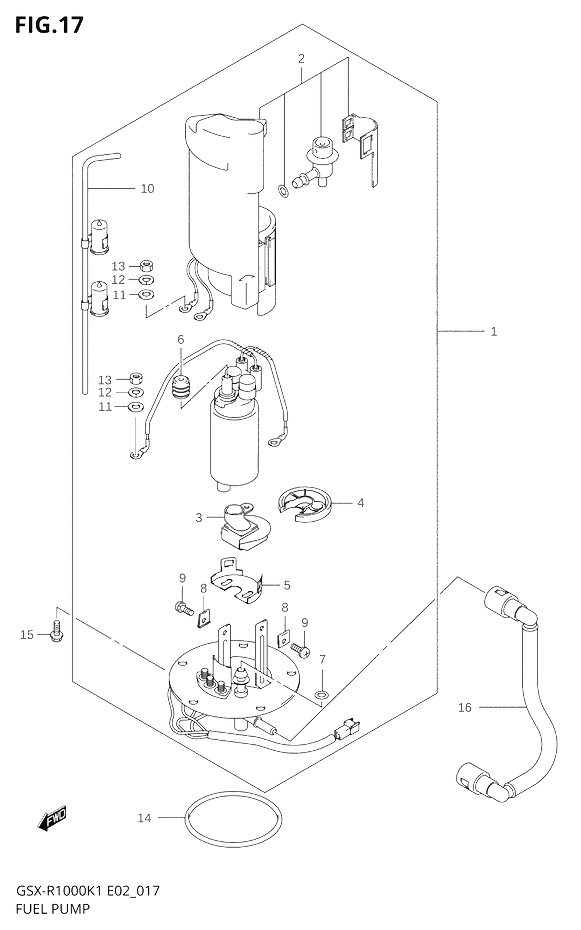 POMPE A ESSENCE POUR GSX R 1000GSX R1000U2K2 2002