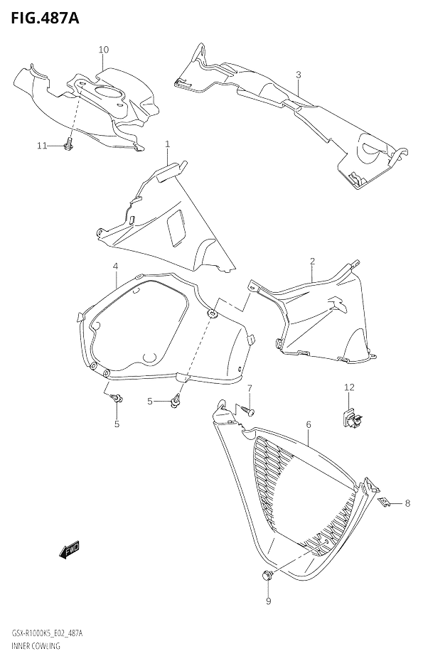 CARENAGES INFERIEURS POUR GSX R 1000GSX R1000 K6 2006