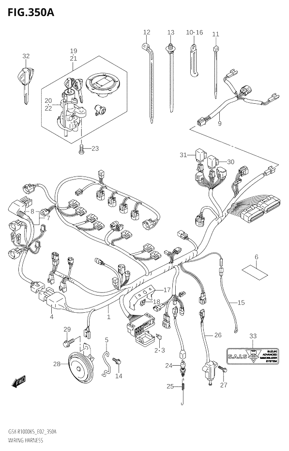 FAISCEAU ELECTRIQUE POUR GSX R 1000GSX R1000 K6 2006