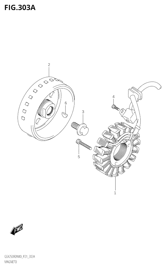 ALLUMAGE ROTOR STATOR POUR GSX 250 RGSX250RZA M0 P21 2020