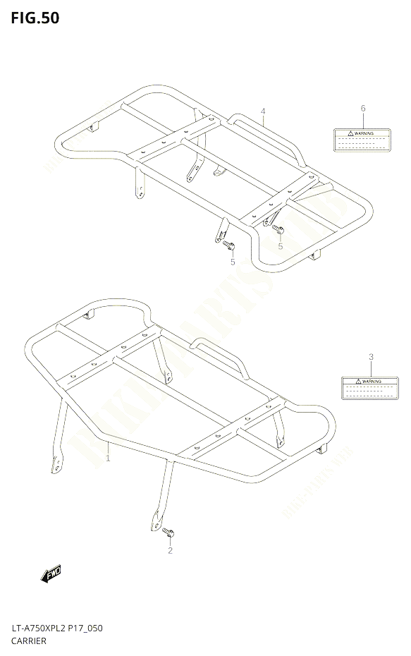 PORTE PAQUET750XPL2 P24 POUR SUZUKI KINGQUAD 750 2012 POUR KINGQUAD 750 AXI 4WD LT A750XP L2  LT A750XPZ L2 