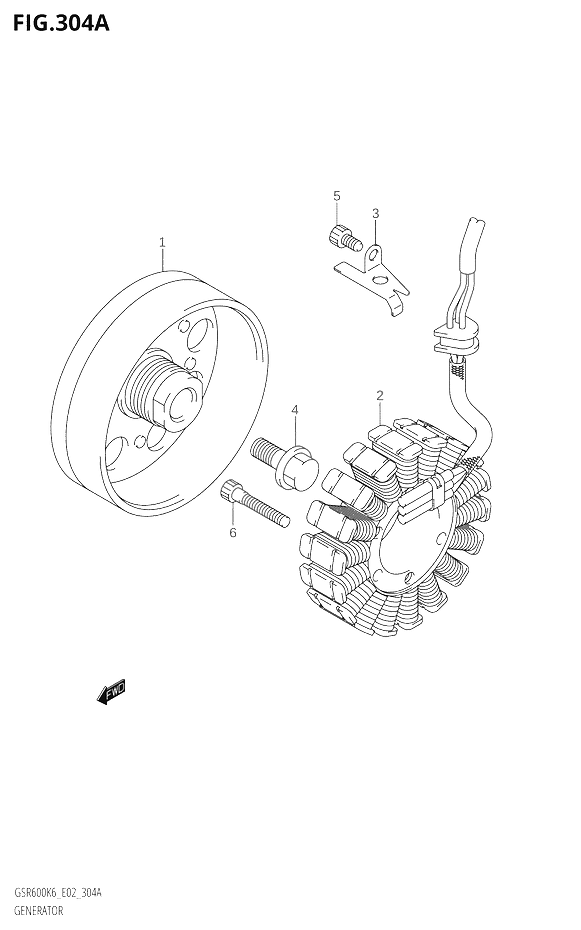 GENERATEUR POUR GSR 600GSR600K6 2006