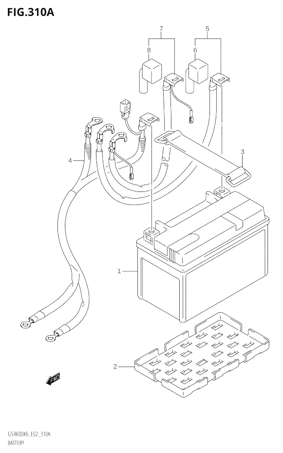 BATTERIE POUR GSR 600(GSR600K6) 2006