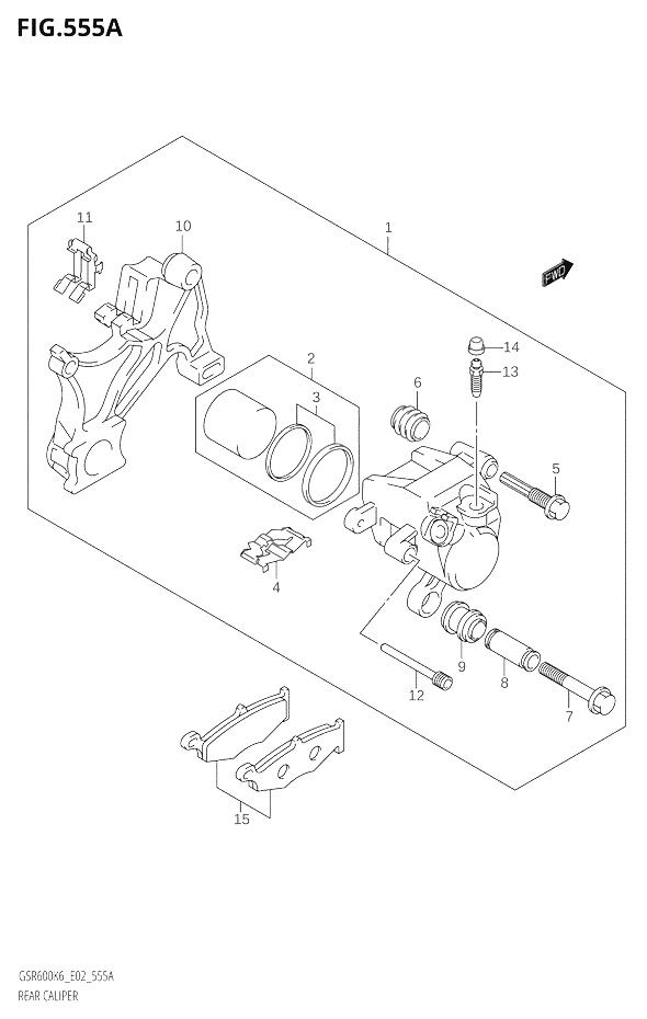ETRIER DE FREIN ARRIERE POUR GSR 600GSR600K6 2006