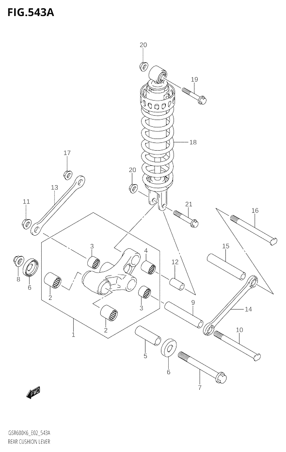 BIELLETTE DE SUSPENSION ARRIERE POUR GSR 600GSR600UK6 2006