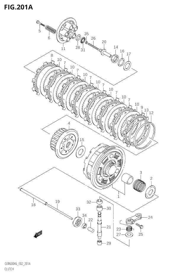 EMBRAYAGE POUR GSR 600GSR600UK6 2006