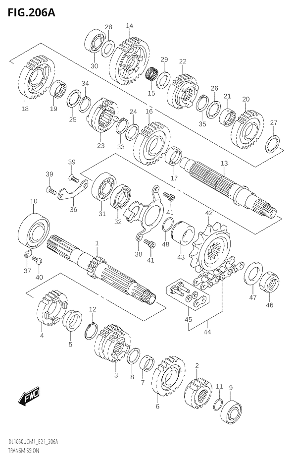 TRANSMISSION POUR V STROM 1050DL1050UC M1 2021