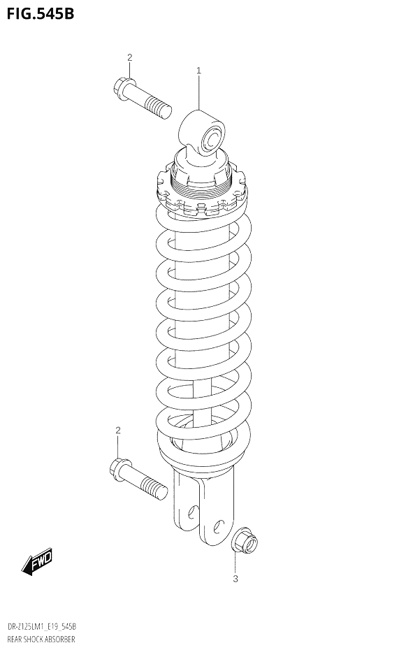 AMORTISSEUR ARRIERE POUR DR Z 125 LDR Z125L M1 2021