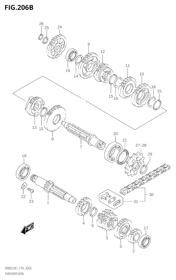 TRANSMISSION POUR RM 85RM85L M1 2021