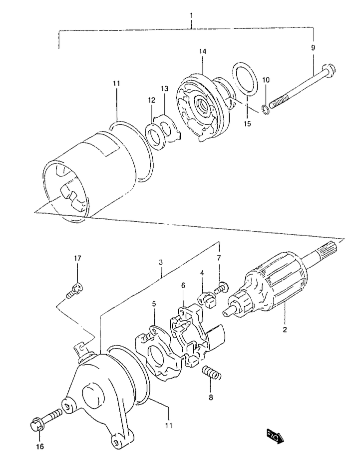 DEMARREUR POUR MARAUDER 125GZ125Y 2000