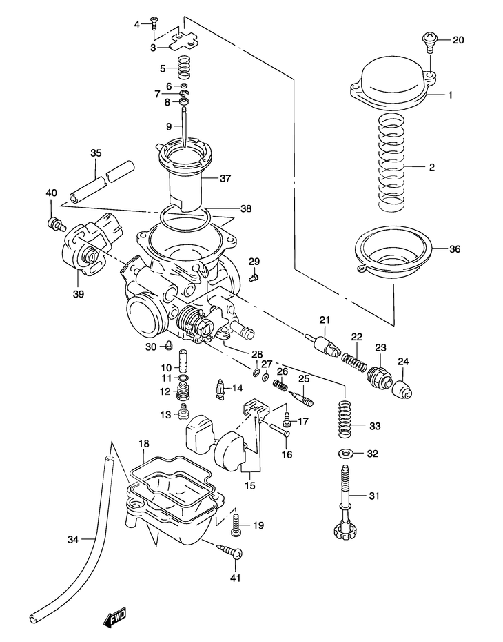 CARBURATEUR POUR MARAUDER 125GZ125K2 2002