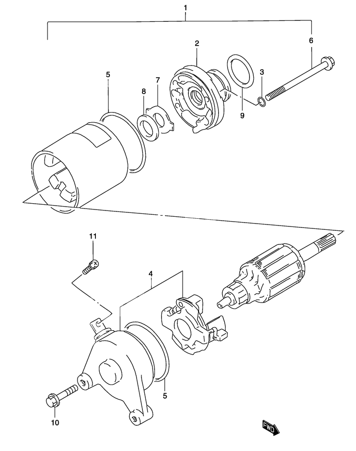 DEMARREUR POUR MARAUDER 125GZ125K2 2002