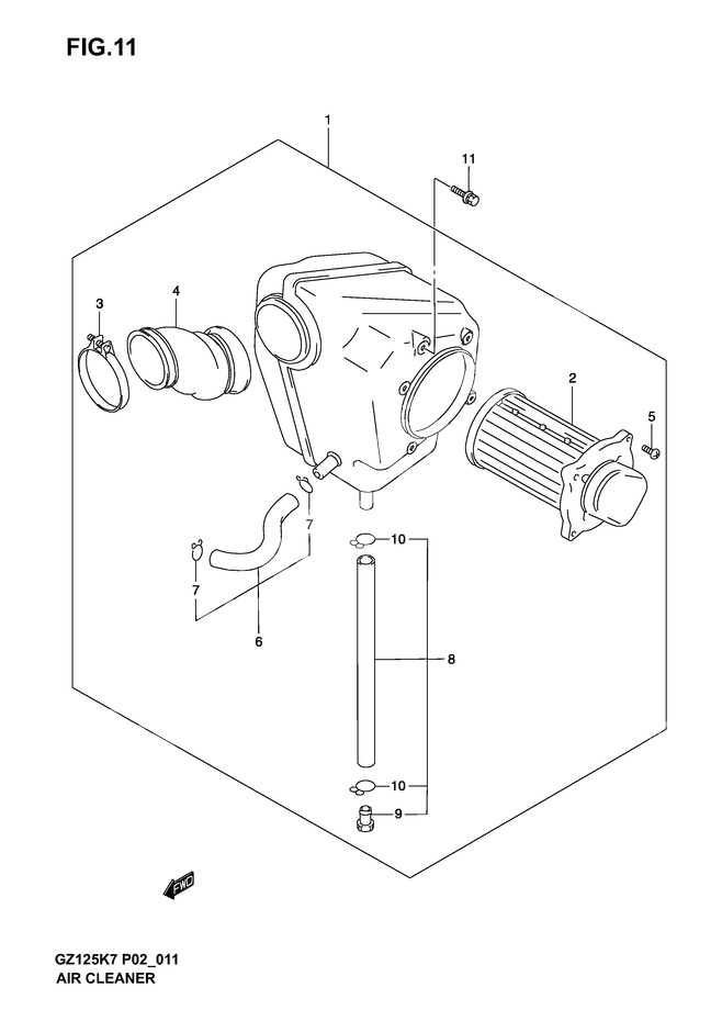 FILTRE A AIR POUR MARAUDER 125GZ125K3 2003