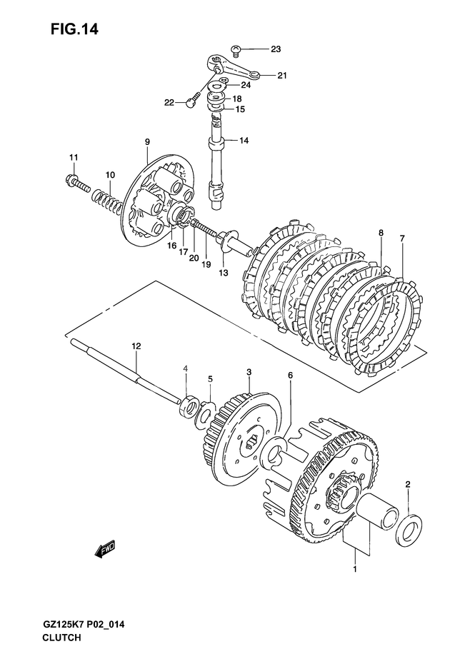 EMBRAYAGE POUR MARAUDER 125GZ125K4 2004