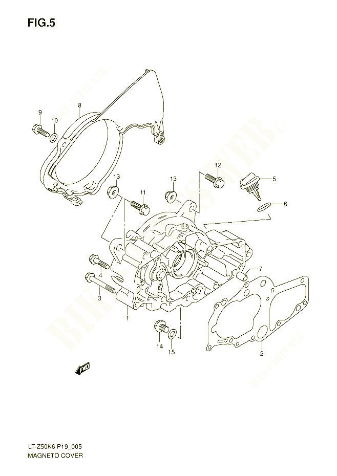 CARTER ALLUMAGE POUR SUZUKI QUADSPORT 50 2006 POUR SUZUKI QUADSPORTLT Z50K6