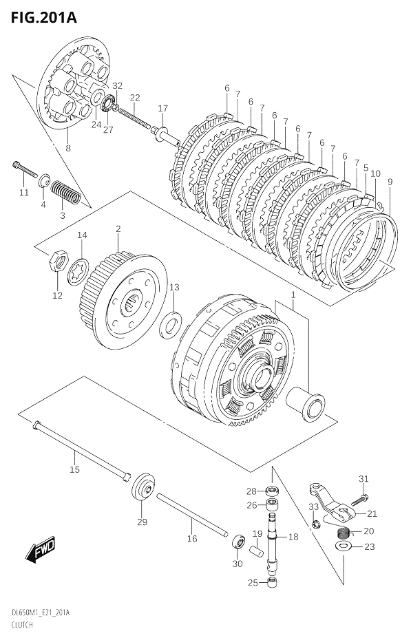 EMBRAYAGE POUR V STROM 650 ABSDL650A M1 2021