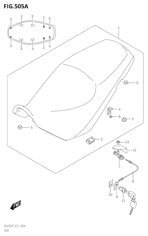 SELLE POUR V STROM 650 ABSDL650A M1 2021