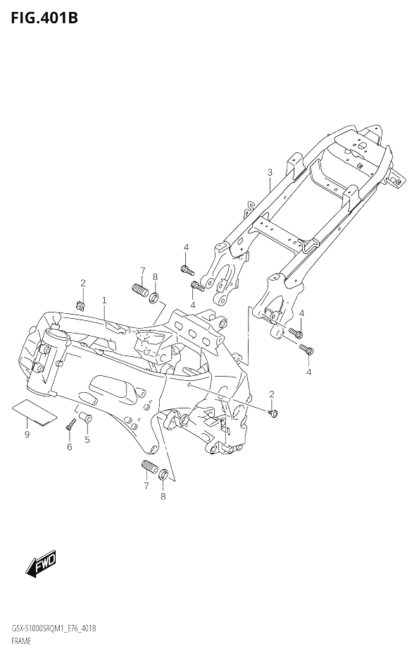 CADRE POUR KATANA 1000GSX S1000SRQ M1 2021