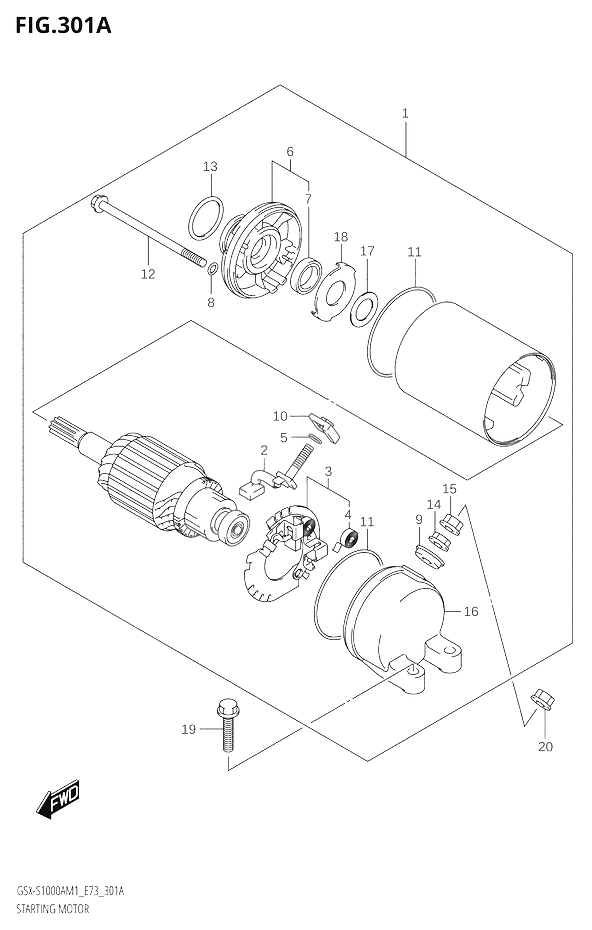 DEMARREUR POUR GSX S 1000GSX S1000A M1 GSX S1000AZ M1 2021