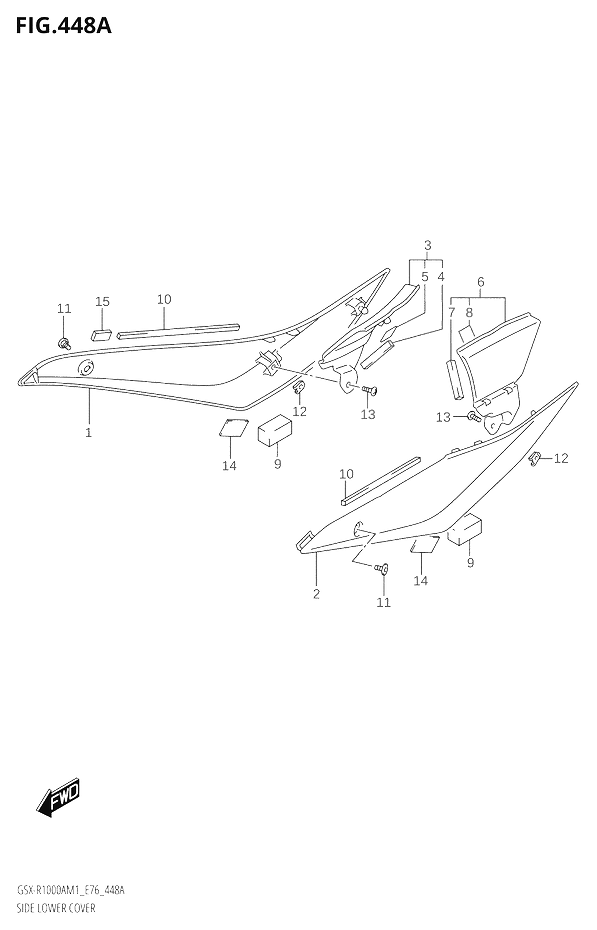 COUVERCLE LATER POUR GSX R 1000GSX R1000A M1 GSX R1000ZA M1 2021