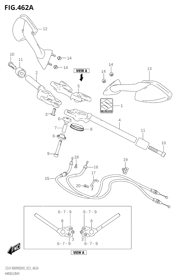 GUIDON POUR HAYABUSA 1300 ABSGSX1300RRQZ M2 2022