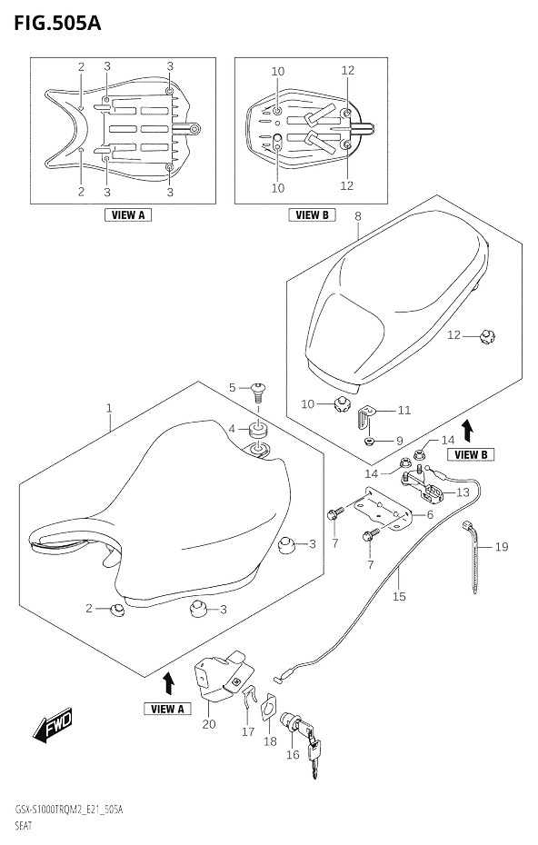 SELLE POUR GSX S 1000 GTGSX S1000TRQ M2 2022