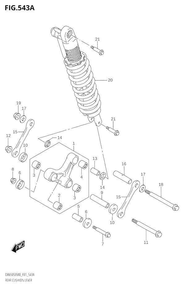 BIELLETTE DE SUSPENSION ARRIERE POUR DR 650 SEDR650SE M0 2020