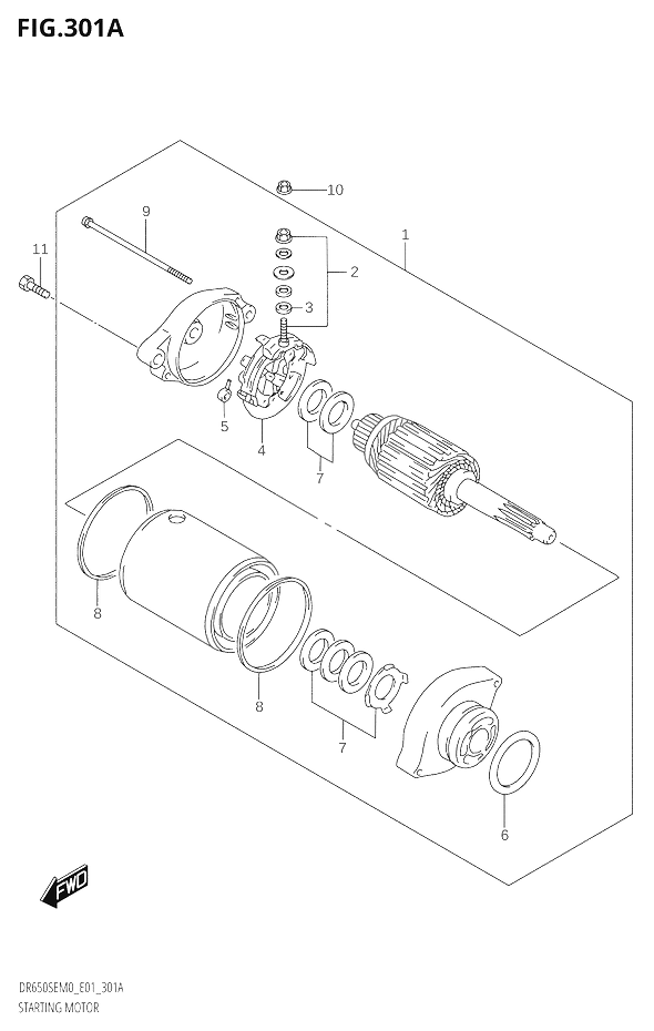 DEMARREUR POUR DR 650 SEDR650SE M0 2020