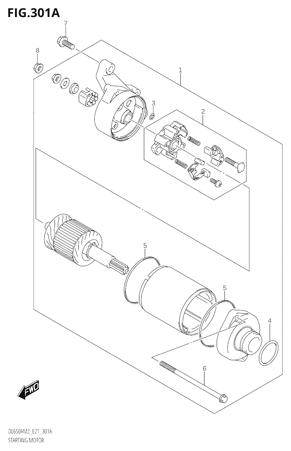 DEMARREUR POUR V STROM 650 ABSDL650AU M2 DL650XAUE M2 2022