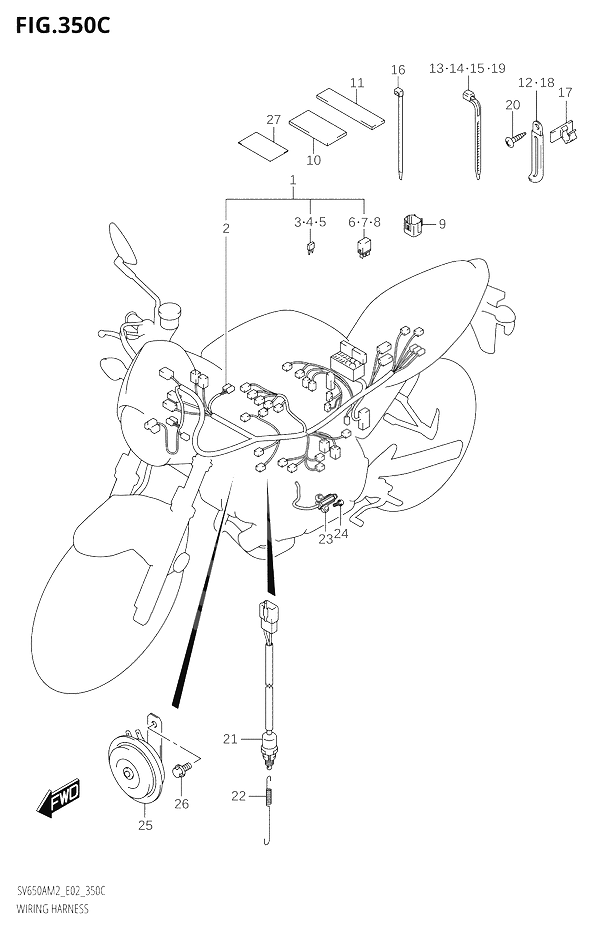 FAISCEAU ELECTRIQUE POUR SV 650 SV 650 X SPECIAL EDITIONSV650A M2 2022