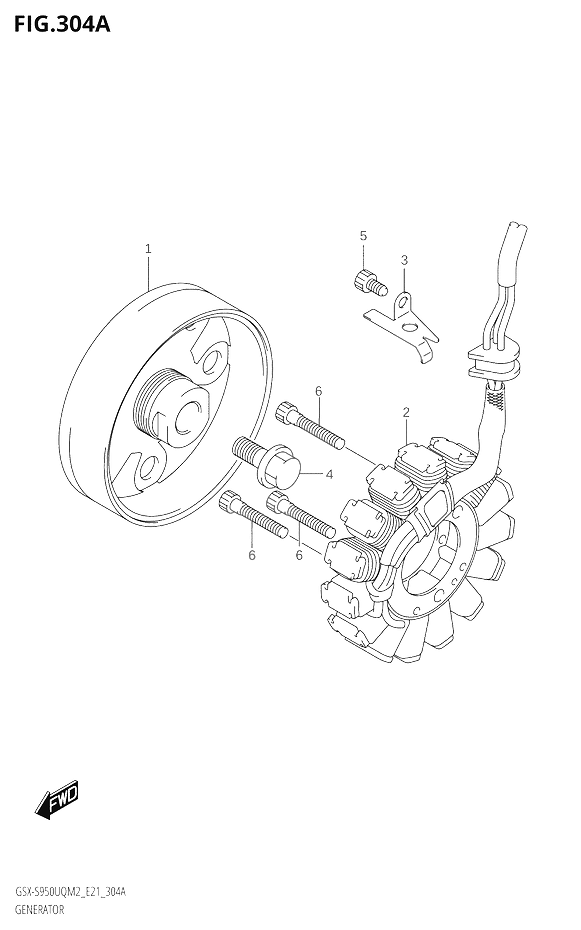 GENERATEUR POUR GSX S 950 A2 35 KWGSX S950UQM2 2022