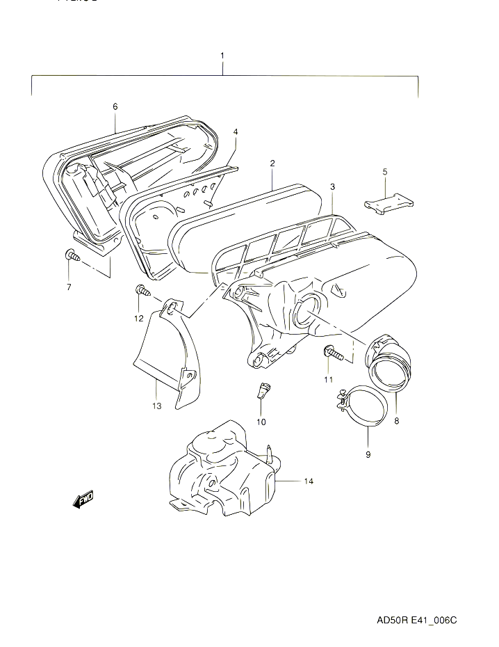 FILTRE A AIR MODELE M  MODELE R41 POUR SUZUKI AD 60 1991 POUR SUZUKI ADAD60M 