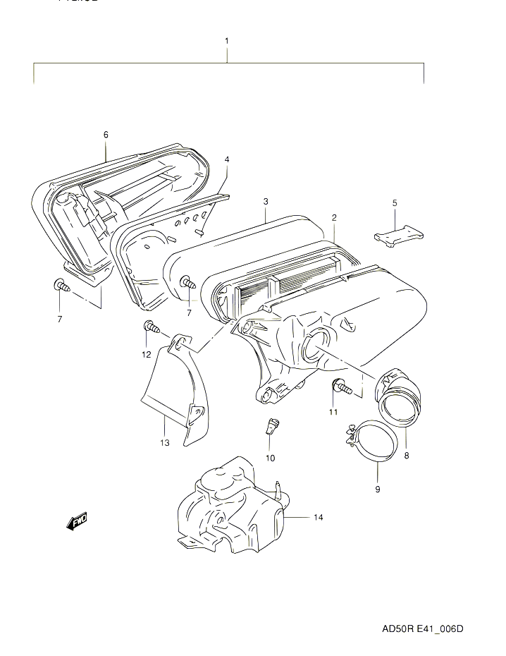 FILTRE A AIR MODEL M  MODEL R P09E94 POUR SUZUKI AD 60 1991 POUR SUZUKI ADAD60M 