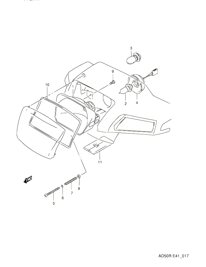PHARE POUR SUZUKI AD 60 1991 POUR SUZUKI ADAD60M 