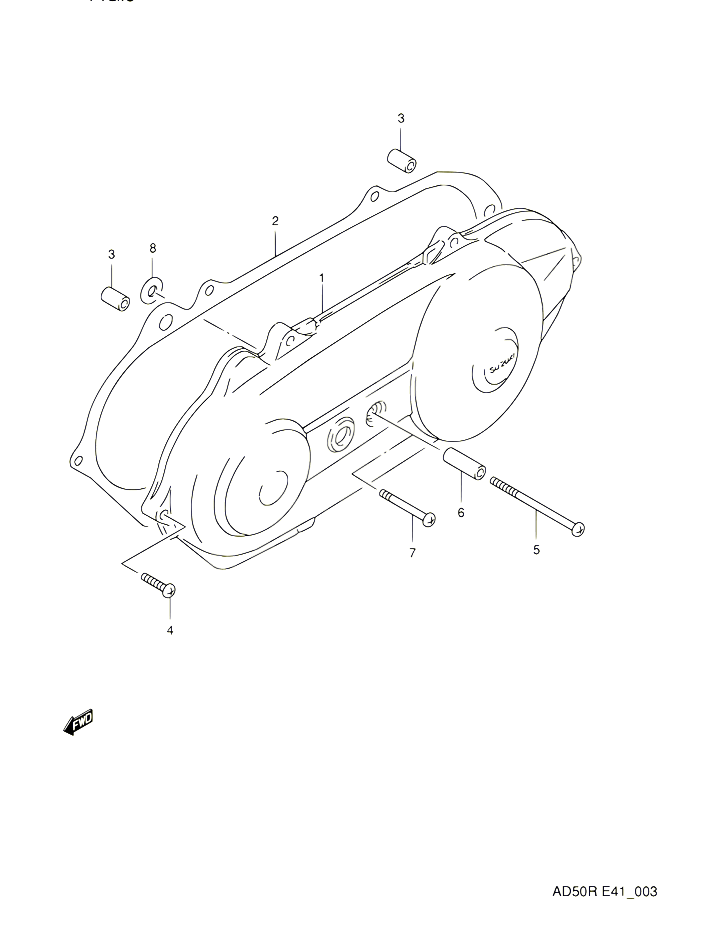 CARTER GAUCHE POUR SUZUKI AD 60 1994 POUR SUZUKI ADAD60R 