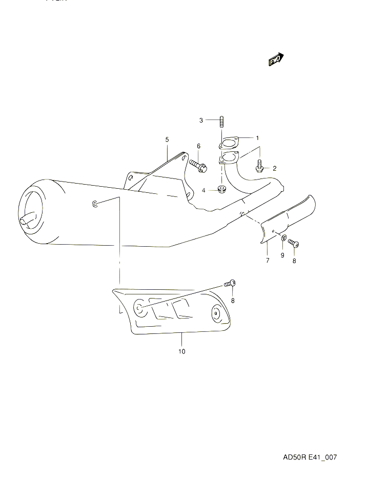 SILENCIEUX POUR SUZUKI AD 60 1994 POUR SUZUKI ADAD60R 