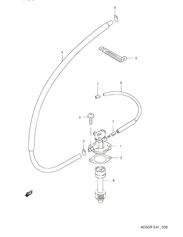 POMPE A HUILE MODEL LMODEL K E06 POUR SUZUKI AD 60 1994 POUR SUZUKI ADAD60R 