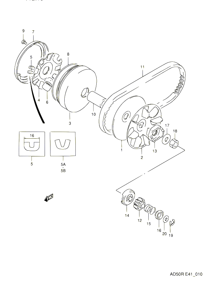 TRANSMISSION 1 POUR SUZUKI AD 60 1994 POUR SUZUKI ADAD60R 