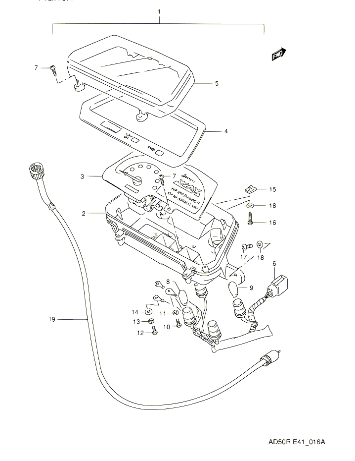 COMPTEUR E06 POUR SUZUKI AD 60 1994 POUR SUZUKI ADAD60R 