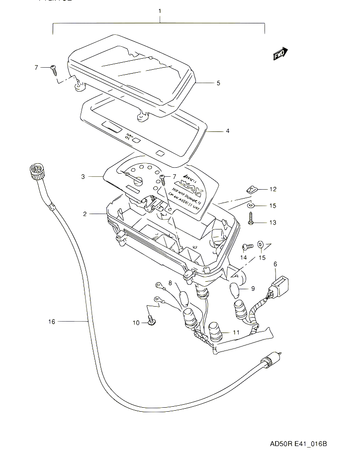 COMPTEUR P09E94 POUR SUZUKI AD 60 1994 POUR SUZUKI ADAD60R 