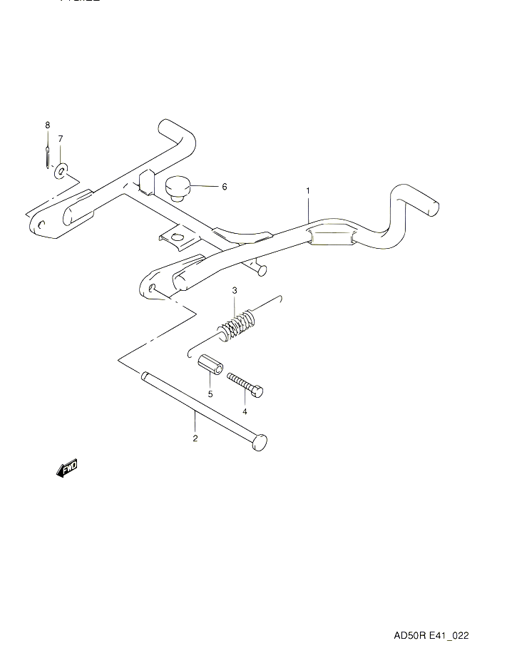 BEQUILLE E41 POUR SUZUKI AD 60 1994 POUR SUZUKI ADAD60R 