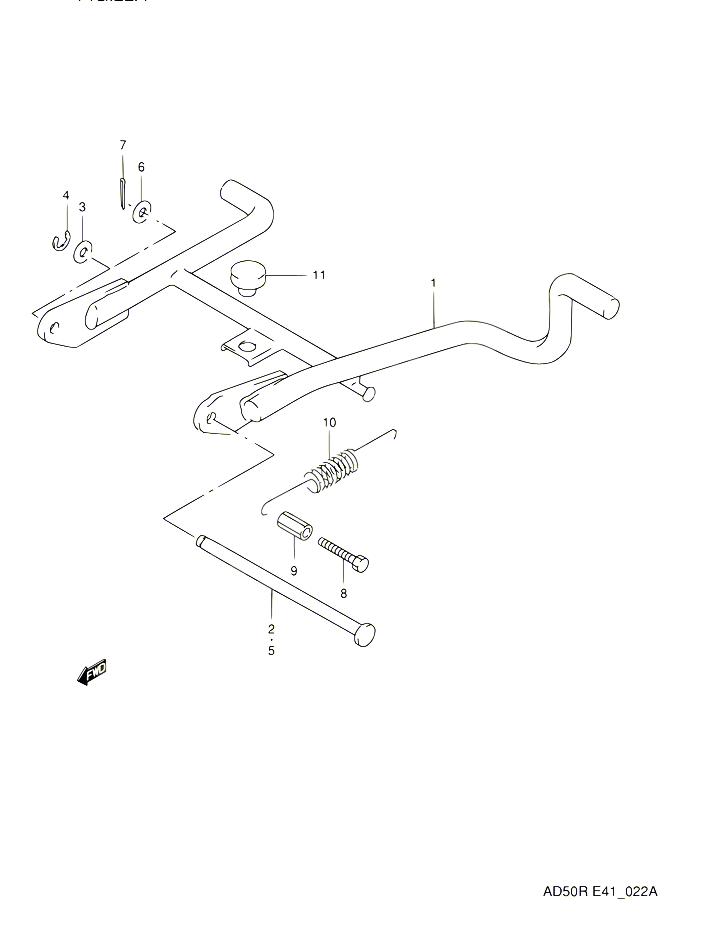 BEQUILLE E06E94 POUR SUZUKI AD 60 1994 POUR SUZUKI ADAD60R 