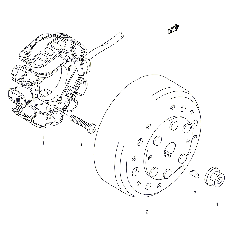 ALLUMAGE ROTOR STATOR POUR SUZUKI AE 50 1992 POUR SUZUKI AEAE50 N 
