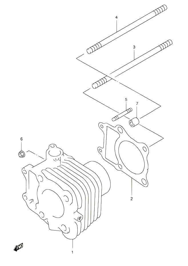 CYLINDRE POUR SUZUKI BURGMAN 125 2000 POUR SUZUKI BURGMANAN125Y AN125UY 