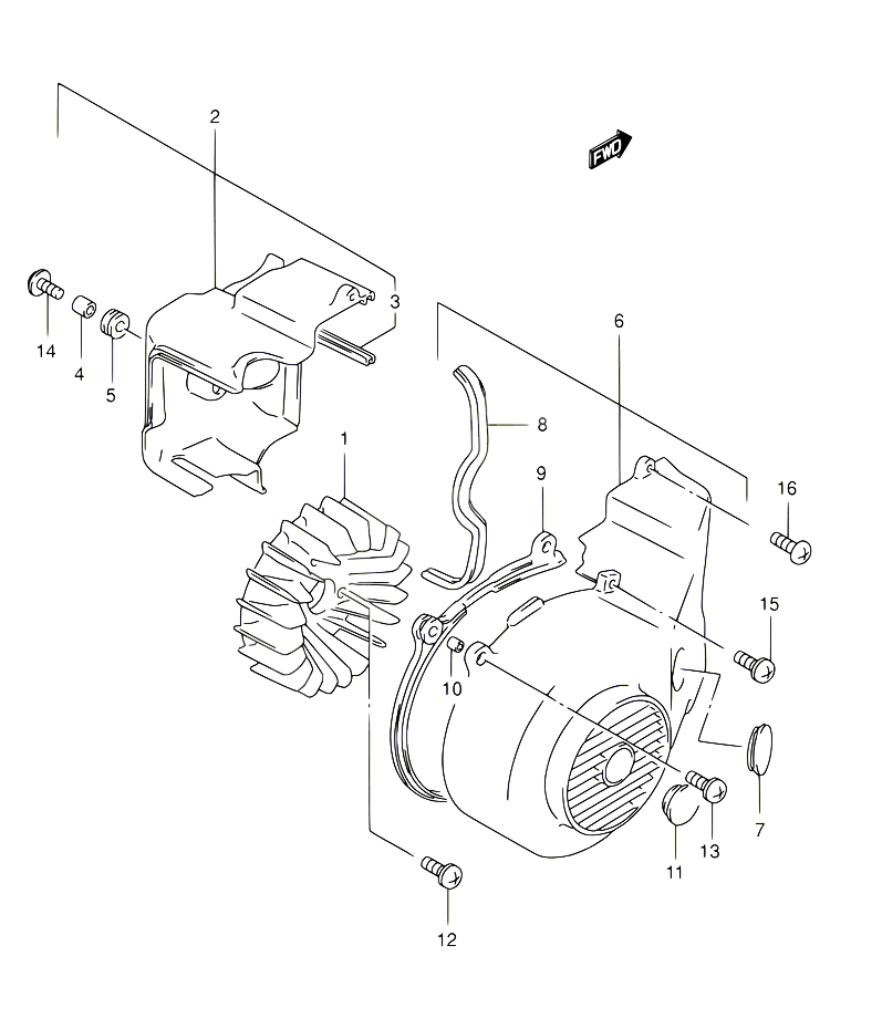 VENTILATEUR DE REFROIDISSEMENT POUR SUZUKI BURGMAN 125 2000 POUR SUZUKI BURGMANAN125Y  AN125UY 