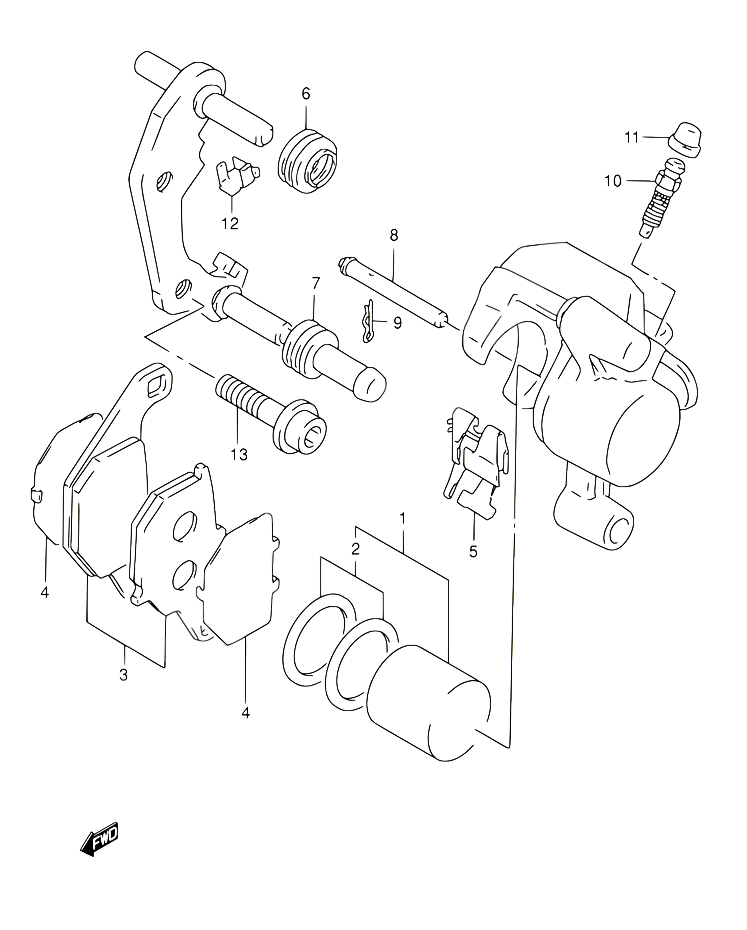 ETRIER DE FREIN AVANT POUR SUZUKI BURGMAN 125 2000 POUR SUZUKI BURGMANAN125Y AN125UY 