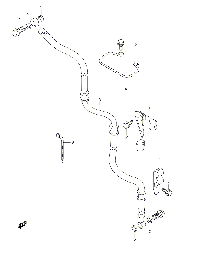DURITE DE FREIN AVANT AN400K4 K5 K6 POUR SUZUKI BURGMAN 400 2004 POUR BURGMAN 400 AN400 K4 