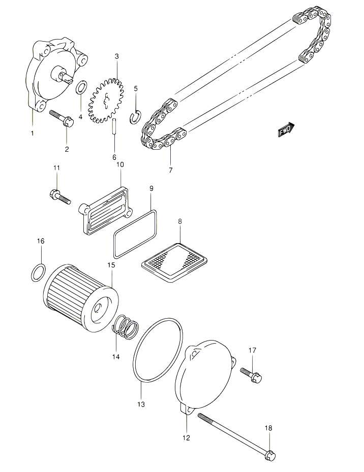 POMPE A HUILE POUR SUZUKI BURGMAN 400 2005 POUR BURGMAN 400 AN400 K5 